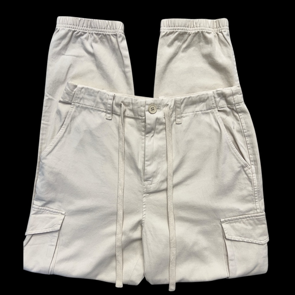 Z Supply White Cargo Jogger Pants